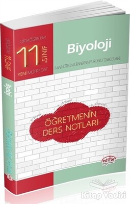 11. Sınıf Biyoloji Öğretmenin Ders Notları - Editör Yayınları