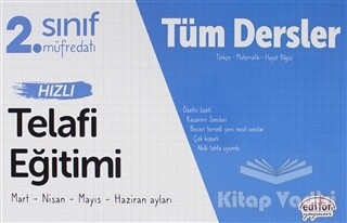 2. Sınıf Tüm Dersler Hızlı Telafi Eğitimi - Editör Yayınları