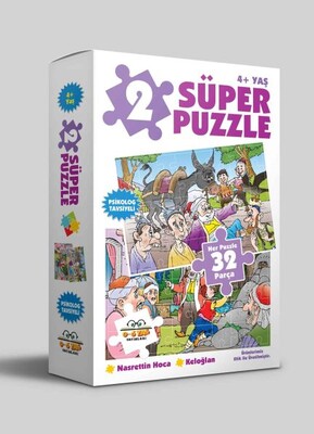 2 Süper Puzzle - Nasrettin Hoca Keloğlan 4+ Yaş - 0-6 Yaş Yayınları