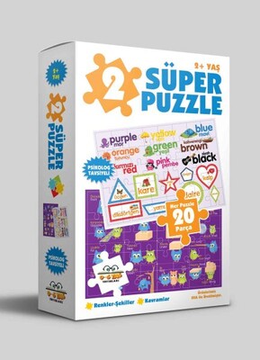 2 Süper Puzzle - Renkler ve Şekiller 2+ Yaş - 0-6 Yaş Yayınları