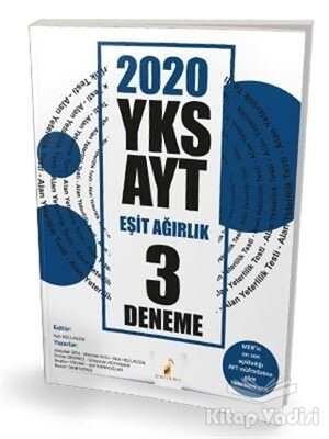 2020 YKS AYT Eşit Ağırlık 3 Deneme Sınavı - Pelikan Yayıncılık