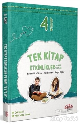 2021 - 4. Sınıf Tek Kitap Etkinlikler ve Mini Testler - Editör Yayınları