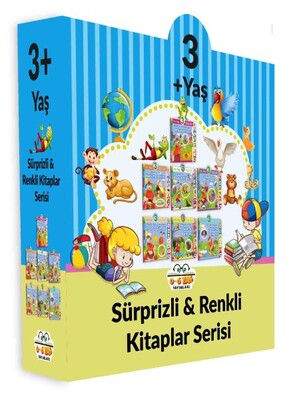 3+ Yaş Sürprizli ve Renkli Kitaplar Serisi (7 Kitap Set) - 0-6 Yaş Yayınları