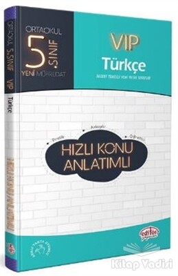 5. Sınıf VIP Türkçe Hızlı Konu Anlatımlı - Editör Yayınları