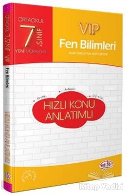 7. Sınıf VIP Fen Bilimleri Hızlı Konu Anlatımlı - Editör Yayınları