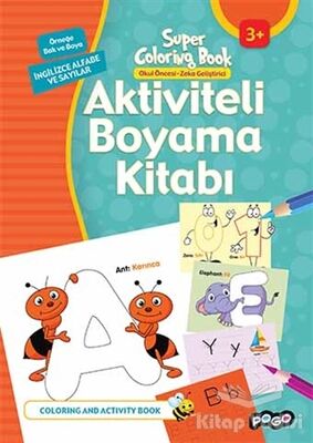 Aktiviteli Boyama Kitabı İngilizce Alfabe ve Sayılar - 1