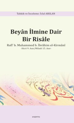 Beyan İlmine Dair Bir Risâle - Ankara Okulu Yayınları