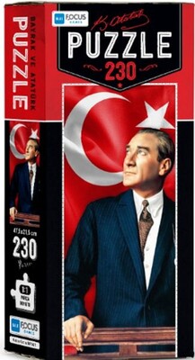 Blue Focus Bayrak ve Atatürk - Puzzle 230 Parça - Blue Focus