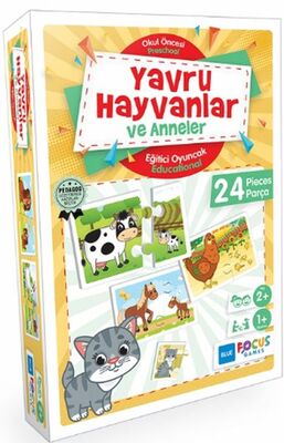 Blue Focus Yavru Hayvanlar ve Anneler - Eğitici Oyunlar 24 Parça - 1