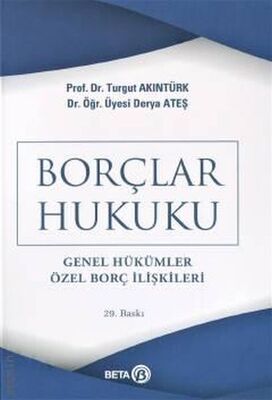 Borçlar Hukuku (Genel Hükümler - Özel Borç İlişkileri) - 1