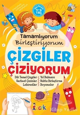 Çizgiler Çiziyorum - Tamamlıyorum Birleştiriyorum - 1