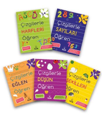 Çizgilerle Şekilleri Öğren Serisi (5 Kitap) - 1