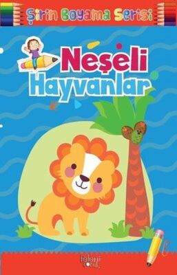 Çocuklar için Okul Öncesi Şirin Boyama Kitabı - Neşeli Hayvanlar - 1