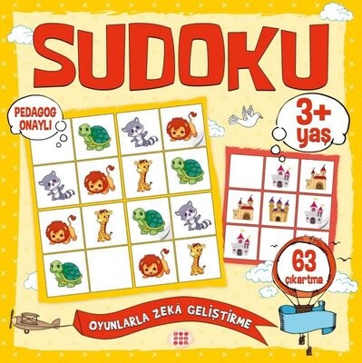 Çocuklar İçin Sudoku Çıkartmalı (3+ Yaş) - Dokuz Yayınları