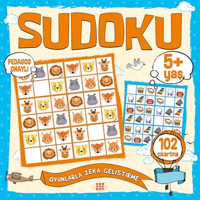 Çocuklar İçin Sudoku Çıkartmalı (5+ Yaş) - Dokuz Yayınları