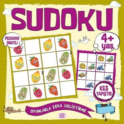 Çocuklar İçin Sudoku Kes Yapıştır (4+ Yaş) - Dokuz Yayınları