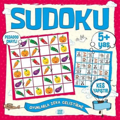 Çocuklar İçin Sudoku Kes Yapıştır (5+ Yaş) - Dokuz Yayınları