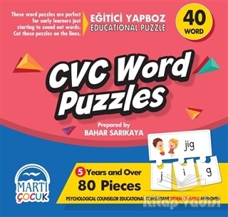 CVC Word Puzzles - Eğitici Yapboz - Martı Yayınları