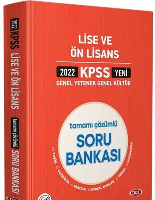 Data 2022 KPSS Genel Yetenek Genel Kültür Lise ve Ön Lisans Tamamı Çözümlü Soru Bankası - 1