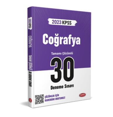 Data 2023 Kpss Coğrafya 30 Deneme Sınavı Karekod Çözümlü - 1