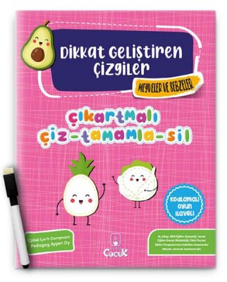 Dikkat Geliştiren Çizgiler – Meyveler ve Sebzeler - 1