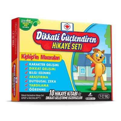 Dikkati Güçlendiren Hikaye Seti - Kip Kip'in Maceraları Kutulu Set (10 Kitap Takım) - Adeda Yayıncılık