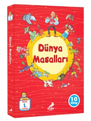 Düz Yazılı Dünya Masalları (10 Kitap Takım) - Erdem Yayınları