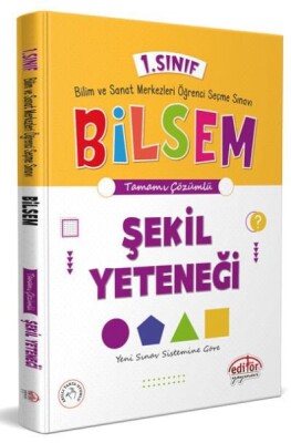 Editör 1. Sınıf Bilsem Hazırlık Şekil Yeteneği Tamamı Çözümlü - Editör Yayınları