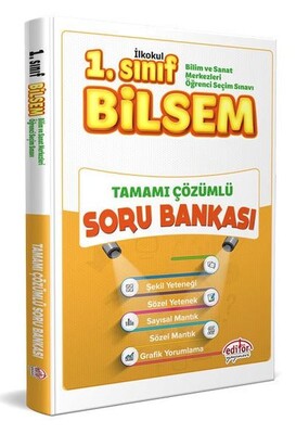 Editör 1. Sınıf Bilsem Tamamı Çözümlü Soru Bankası (Yeni) - Editör Yayınları