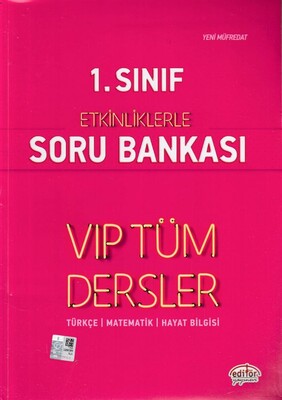 Editör 1. Sınıf VİP Tüm Dersler Etkinliklerle Soru Bankası Kırmızı Kitap (Yeni) - Editör Yayınları