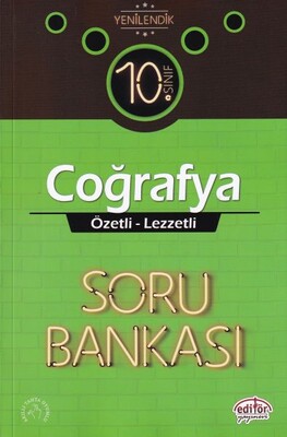 Editör 10. Sınıf Coğrafya Özetli Lezzetli Soru Bankası - Editör Yayınları