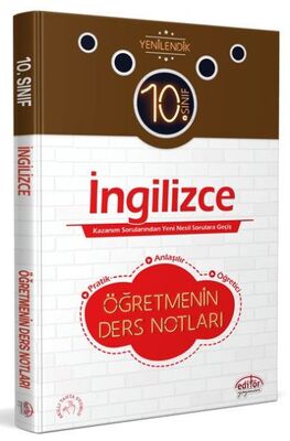 Editör 10. Sınıf İngilizce Öğretmenin Ders Notları - 1