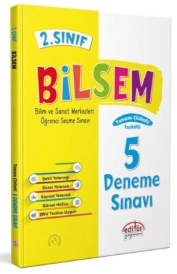 Editör 2. Sınıf Bilsem Çözümlü 5 Deneme Sınavı - Editör Yayınları