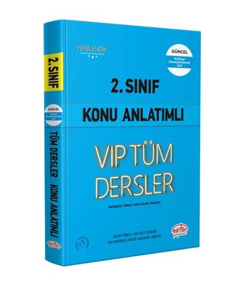 Editör 2. Sınıf VIP Tüm Dersler Konu Anlatımlı Mavi Kitap - Editör Yayınları