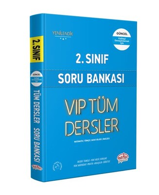 Editör 2. Sınıf VIP Tüm Dersler Soru Bankası Mavi Kitap - Editör Yayınları