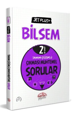 Editör 2.Sınıf Bilsem Jet Plus+ Tamamı Çözümlü Çıkması Muhtemel Sorular - Editör Yayınları