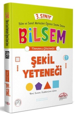 Editör 3. Sınıf Bilsem Hazırlık Şekil Yeteneği Tamamı Çözümlü - Editör Yayınları