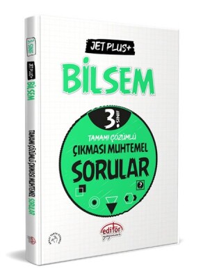 Editör 3. Sınıf Bilsem Jet Plus+ Tamamı Çözümlü Çıkması Muhtemel Sorular - Editör Yayınları