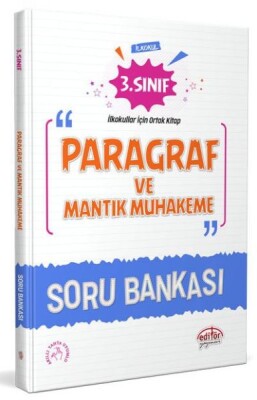 Editör 3. Sınıf Paragraf ve Mantık Muhakeme Soru Bankası - Editör Yayınları