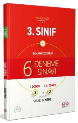 Editör 3. Sınıf Tamamı Çözümlü 6 Deneme Sınavı Fasiküllü - Editör Yayınları