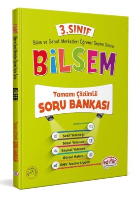 Editör 3.Sınıf Bilsem Çözümlü Soru Bankası - Editör Yayınları