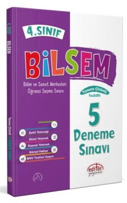 Editör 4. Sınıf Bilsem Çözümlü 5 Deneme Sınavı - 1