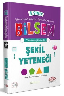 Editör 4. Sınıf Bilsem Hazırlık Şekil Yeteneği Tamamı Çözümlü - 1