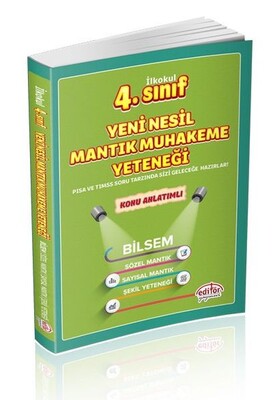 Editör 4. Sınıf Bilsem Yeni Nesil Mantık Muhakeme Yeteneği Konu Anlatımlı - Editör Yayınları