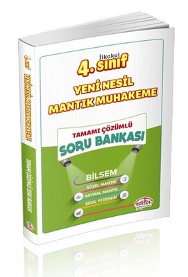 Editör 4. Sınıf Bilsem Yeni Nesil Mantık Muhakeme Yeteneği Soru Bankası - Editör Yayınları