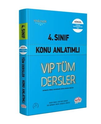 Editör 4. Sınıf VIP Tüm Dersler Konu Anlatımlı Mavi Kitap - Editör Yayınları