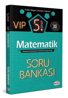 Editör 5. Sınıf VIP Matematik Soru Bankası - Editör Yayınları