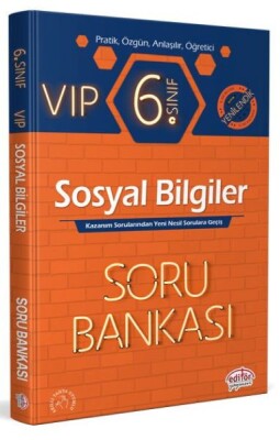 Editör 6. Sınıf VIP Sosyal Bilgiler Soru Bankası (YENİ) - Editör Yayınları