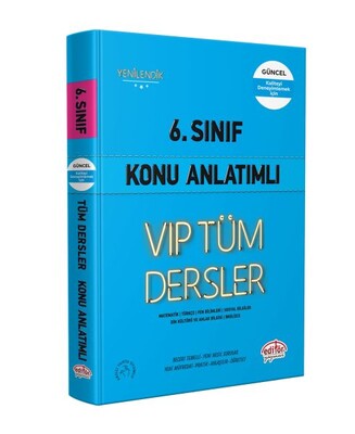 Editör 6. Sınıf VIP Tüm Dersler Konu Anlatımlı Mavi Kitap - Editör Yayınları