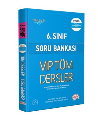 Editör 6. Sınıf VIP Tüm Dersler Soru Bankası Mavi Kitap - Editör Yayınları